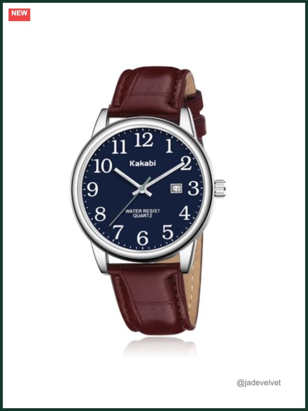 Unisex Analog Quartz Watch Waterproof Leather Band Date Easy Reader